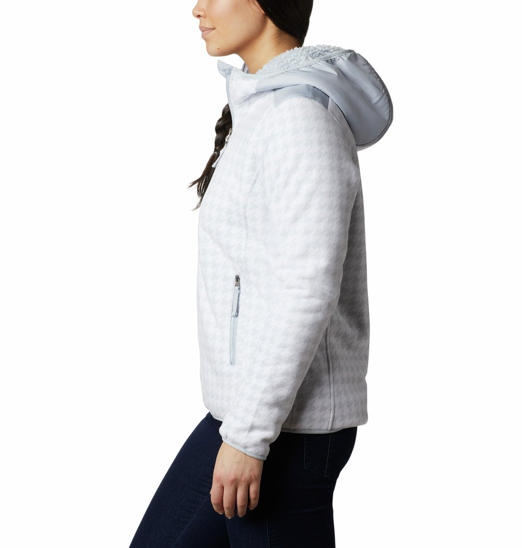 Mikina Columbia Winter Pass™ Print Fleece Full Zip W - biela/sivá