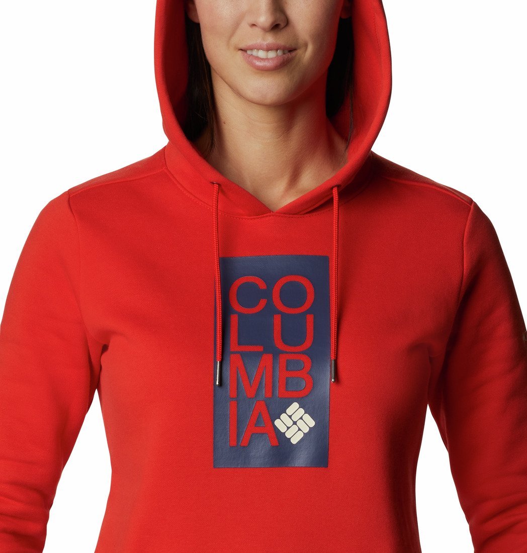Columbia™ Logo Hoodie W - červená