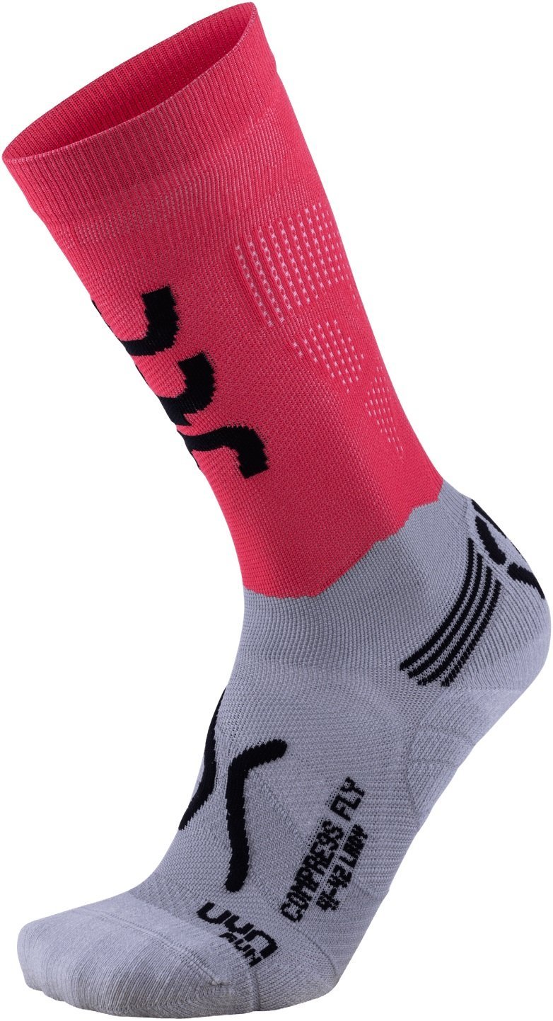Ponožky UYN RUN COMPRESSION FLY - sivá/ružová