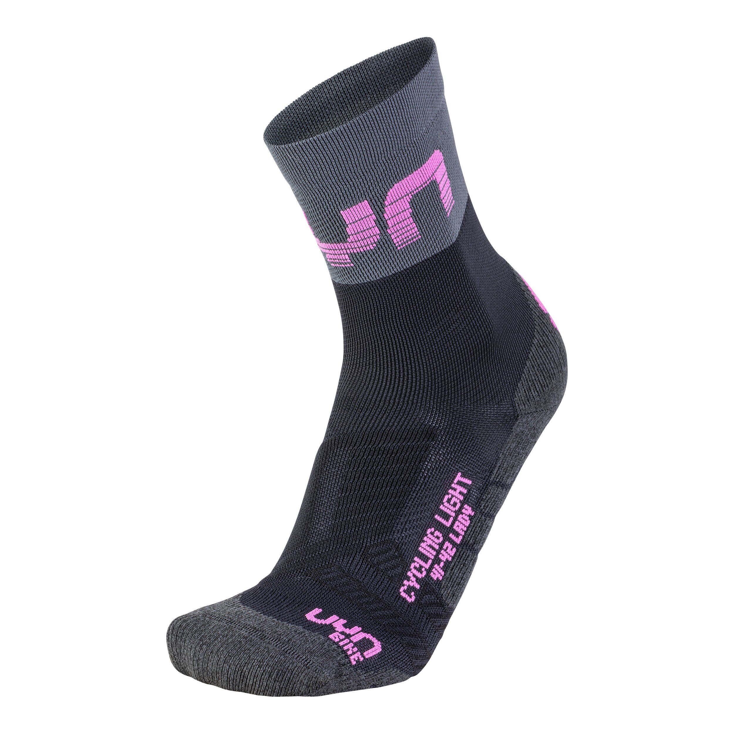 Ponožky UYN Cycling Light Socks W - čierna/sivá/ružová