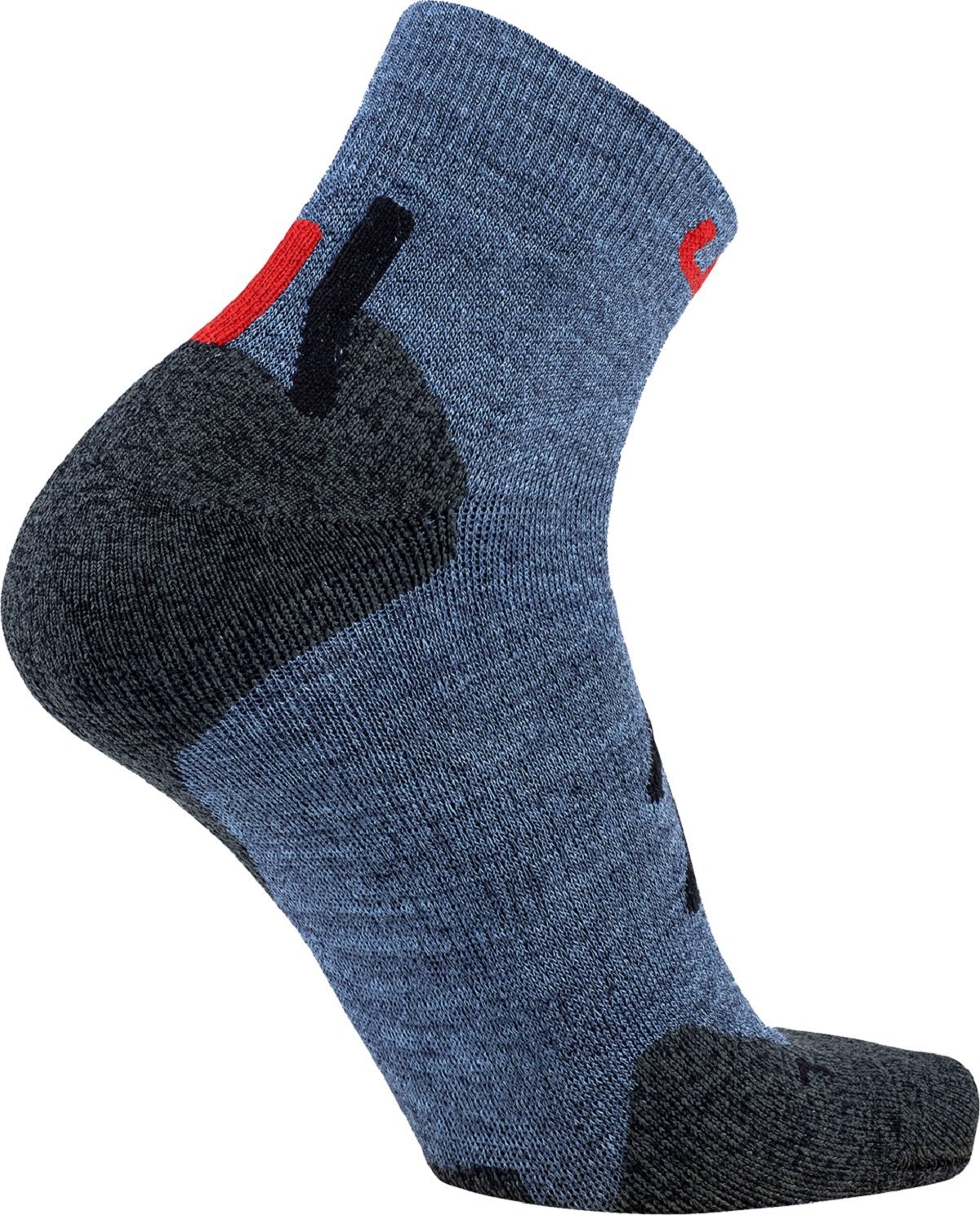 Ponožky UYN Trekking Approach Merino Low Cut M - modrá/sivá/červená