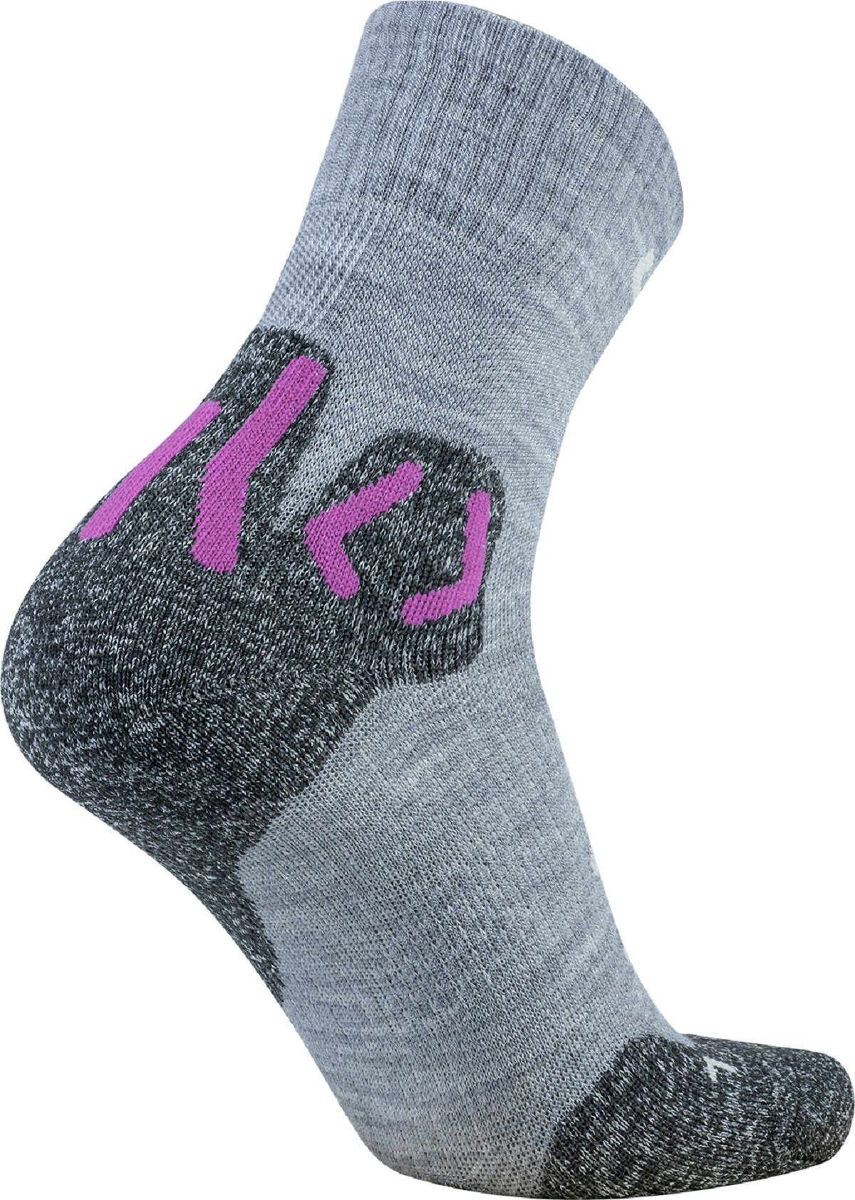 Ponožky UYN Trekking Approach Merino Mid Socks W - sivá/ružová