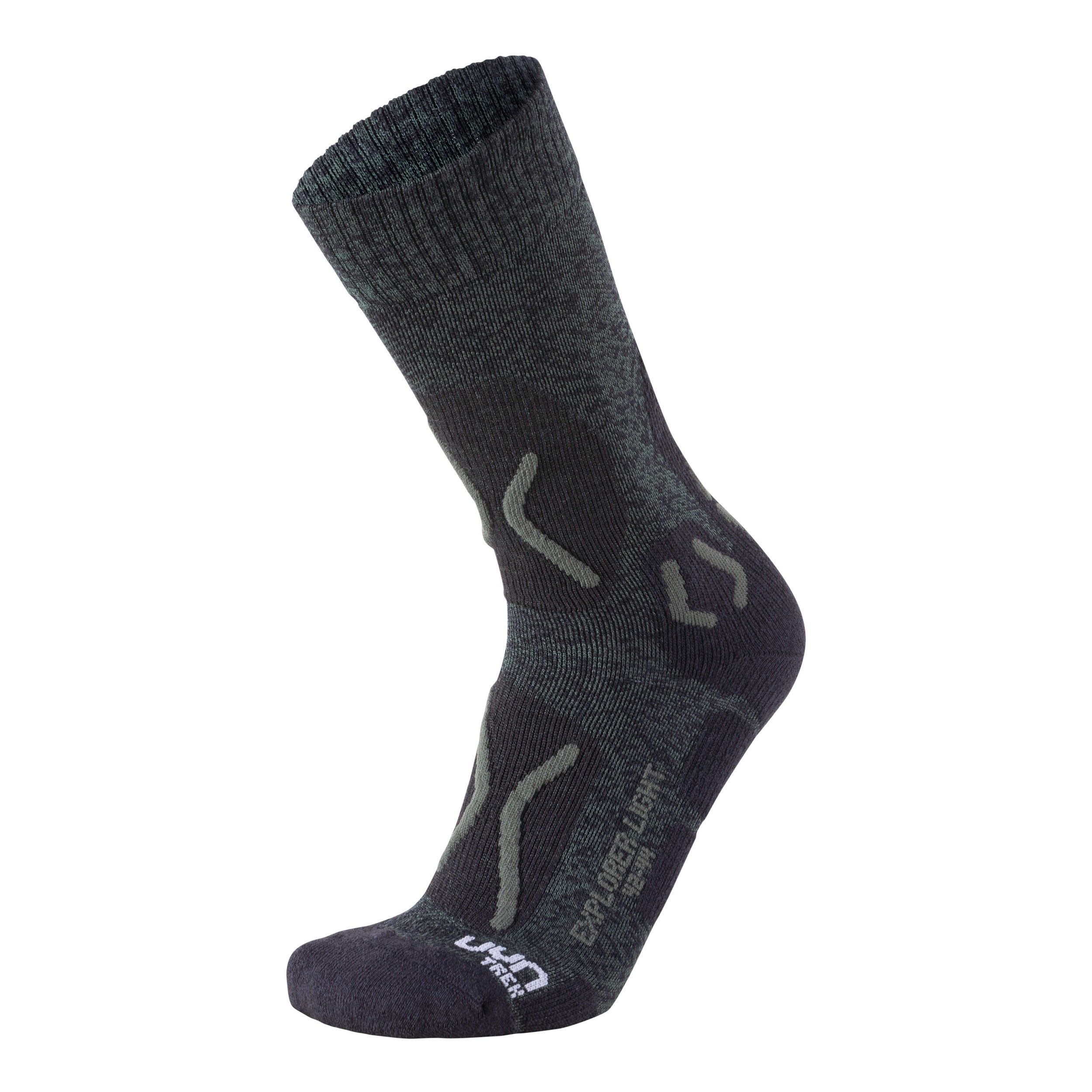 Ponožky UYN TREKKING EXPLORER LIGHT - tmavozelená/čierna