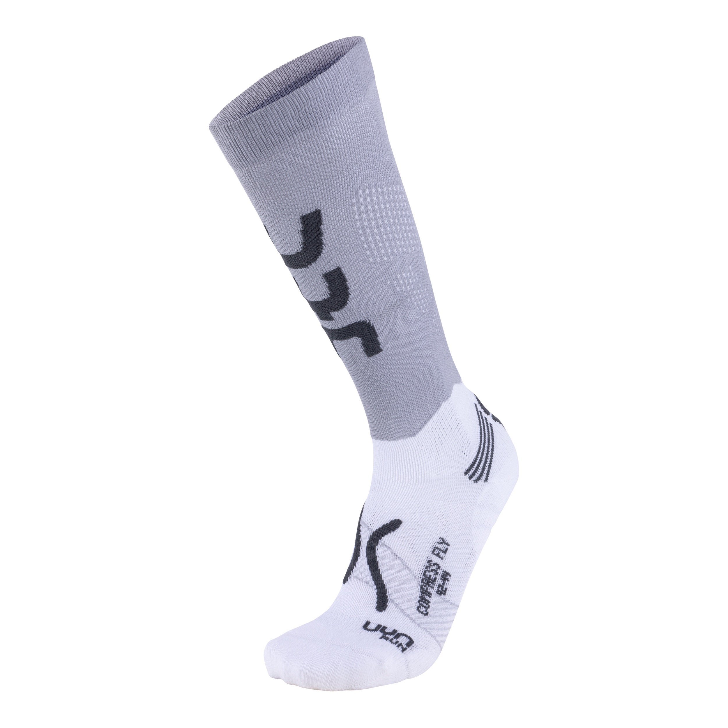 Ponožky UYN RUN COMPRESSION FLY - biela/sivá