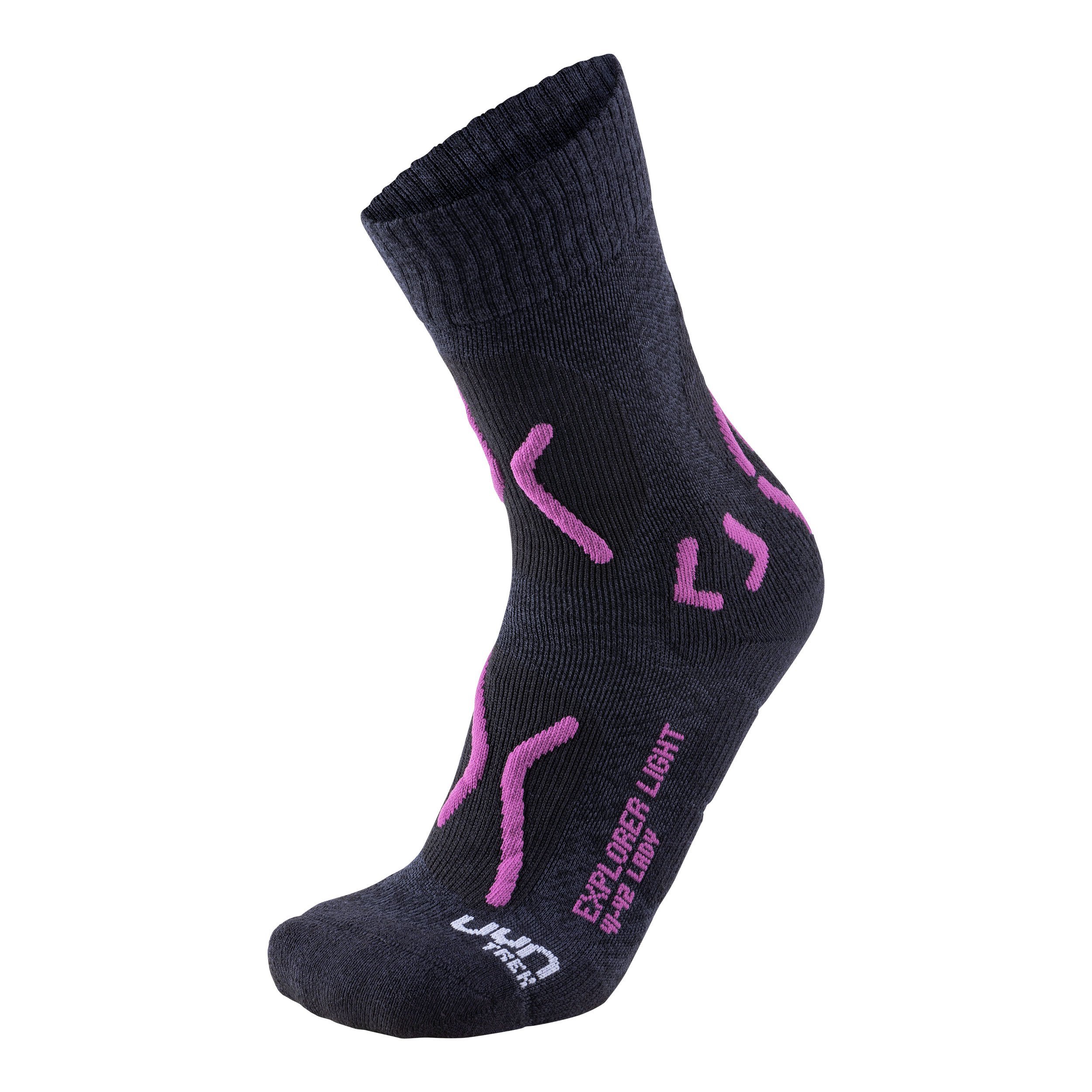 Ponožky UYN TREKKING EXPLORER LIGHT - čierna/fialová