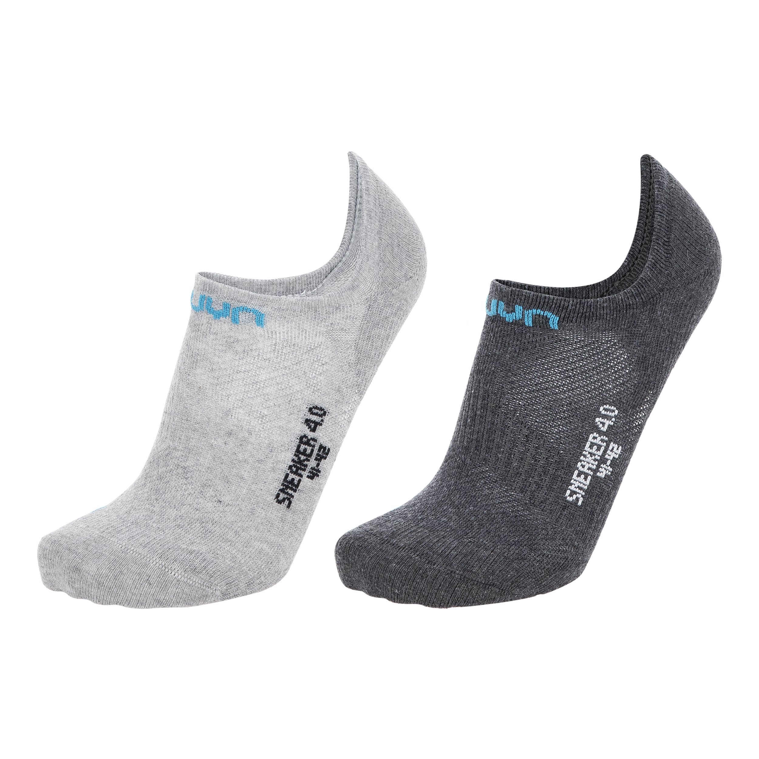 Ponožky UYN SNEAKER 4.0 SOCKS 2PRS PACK UNISEX - sivá/čierna