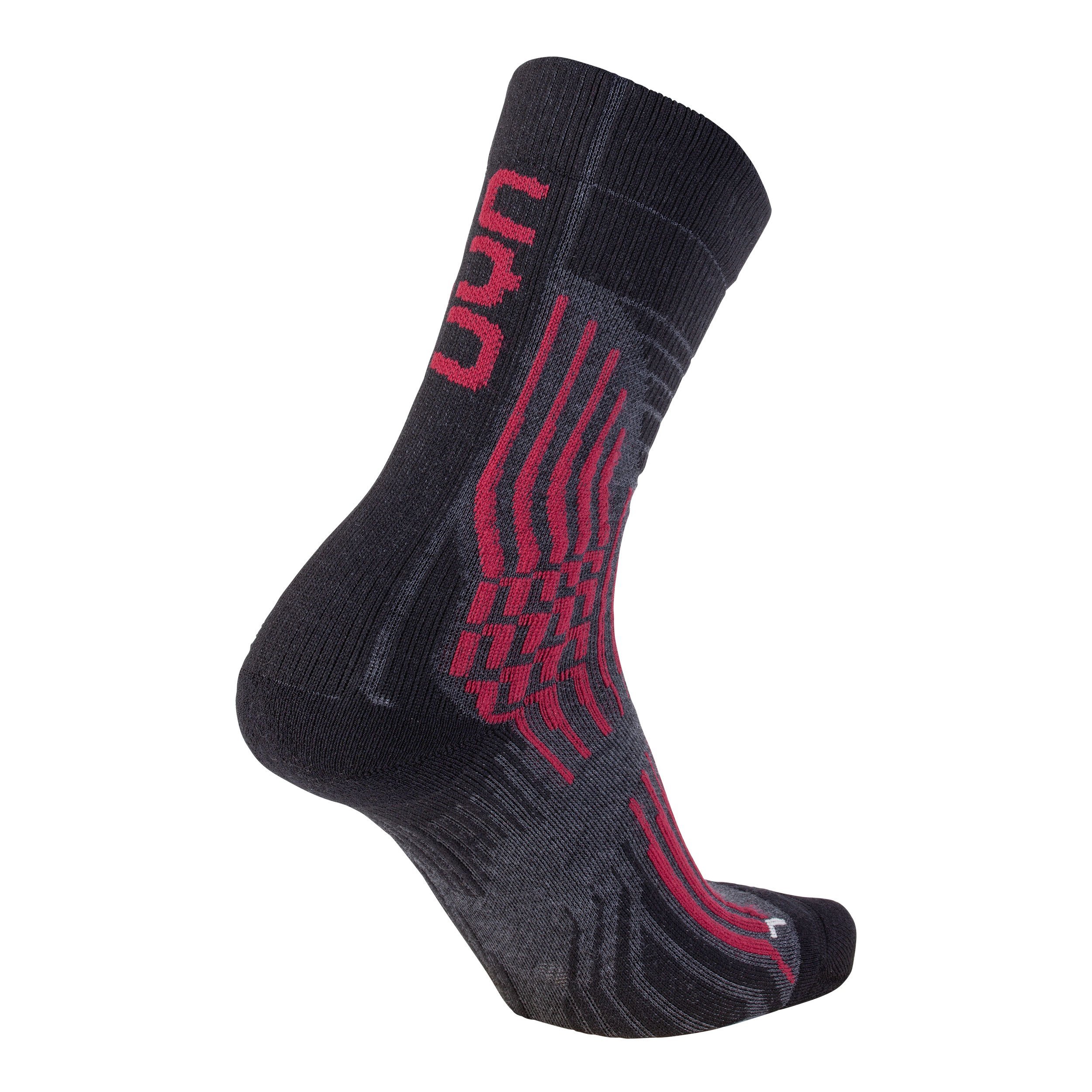 Ponožky UYN TREKKING WAVE SOCKS - čierna/červená