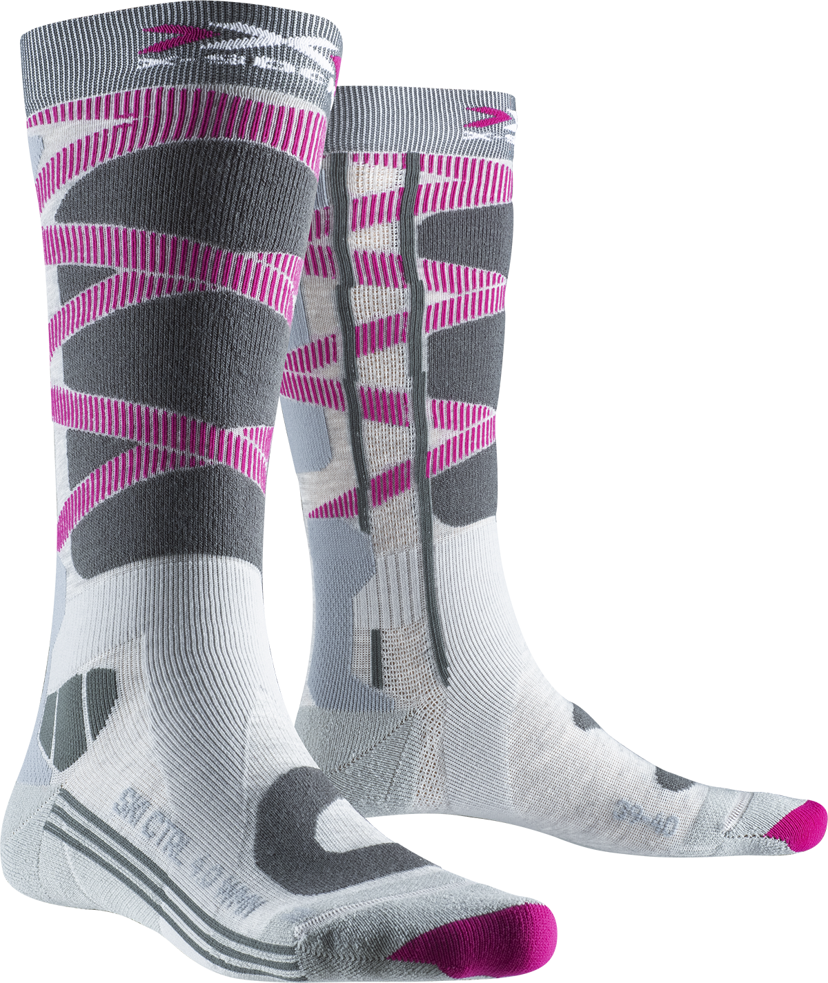 Ponožky X-Bionic X-SOCKS® Ski Control 4.0 W - sivá/ružová