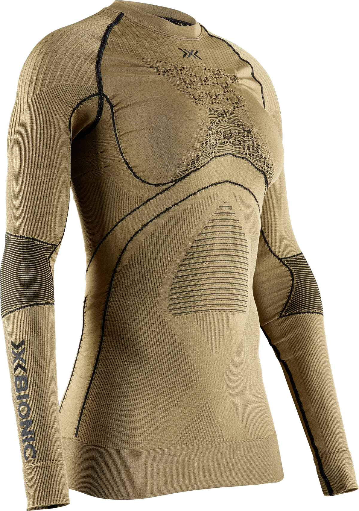 Tričko X-Bionic Radiactor 4.0 Shirt round neck LG SL W - zlatá/čierna