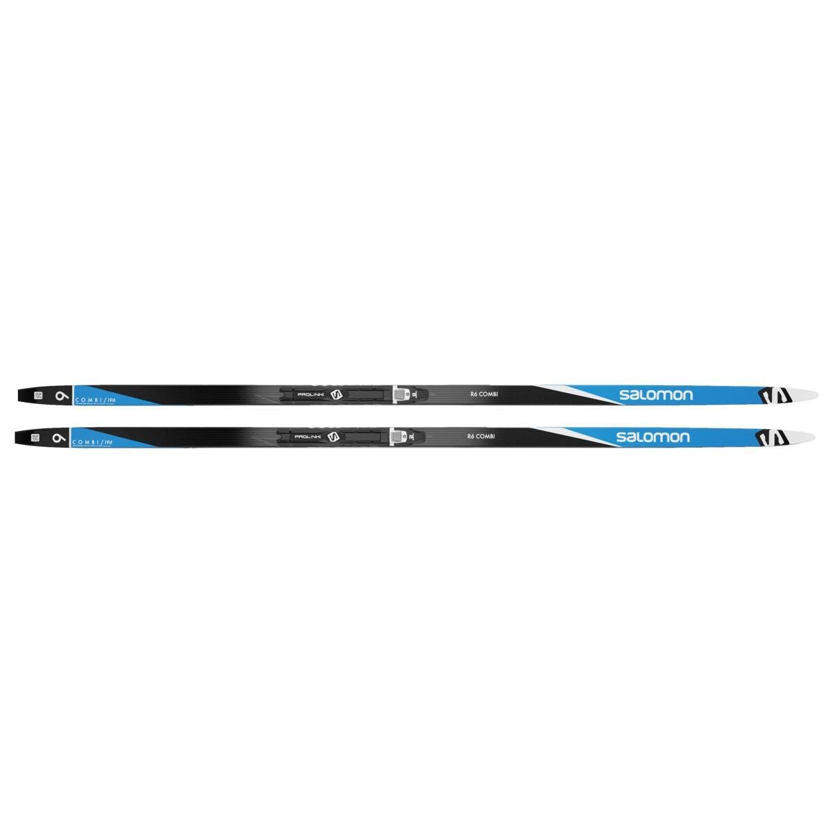 Bežecké lyže Salomon R6 COMBI + viazanie PROLINK PRO COMBI - čierna/modrá