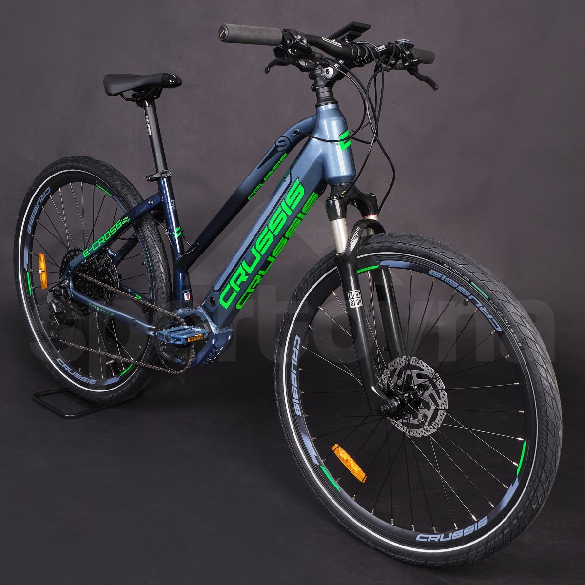 Elektrobicykel Crussis e-Cross lady 9.7-S 28" 630Wh - sivý/zelený