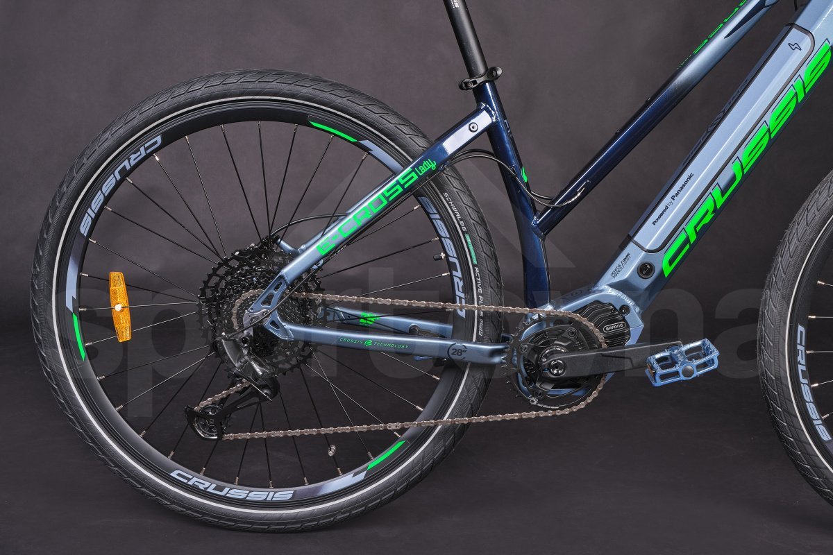 Elektrobicykel Crussis e-Cross lady 9.7-S 28" 630Wh - sivý/zelený