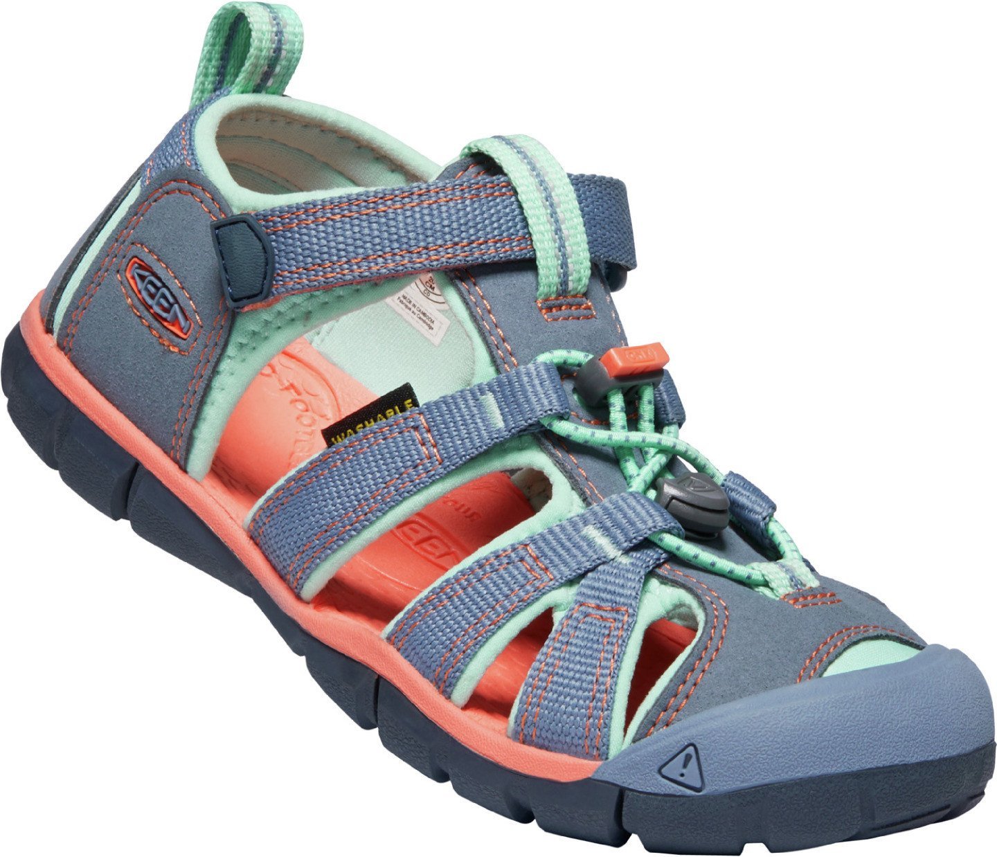 Detské sandále Keen Seacamp II CNX Y - modrá/oranžová