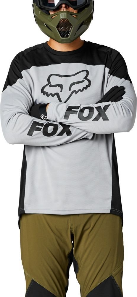 Pánsky dres Fox Defend Ls Jersey - čierna/sivá