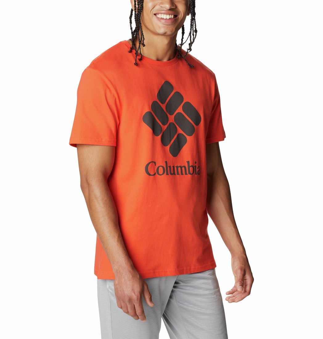 Tričko Columbia Trek™ Logo Short Sleeve M - oranžová/sivá
