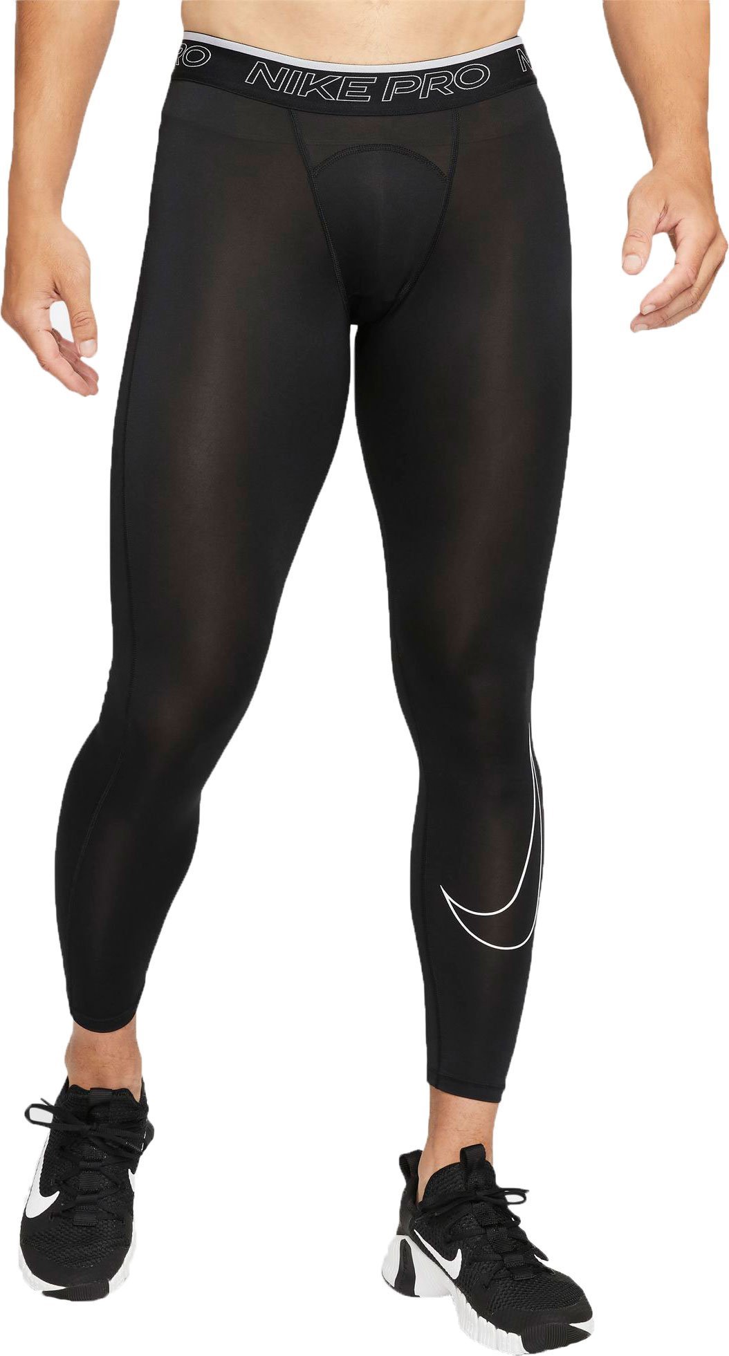 Legíny Nike Pro Dri-FIT Tight M - čierna/biela
