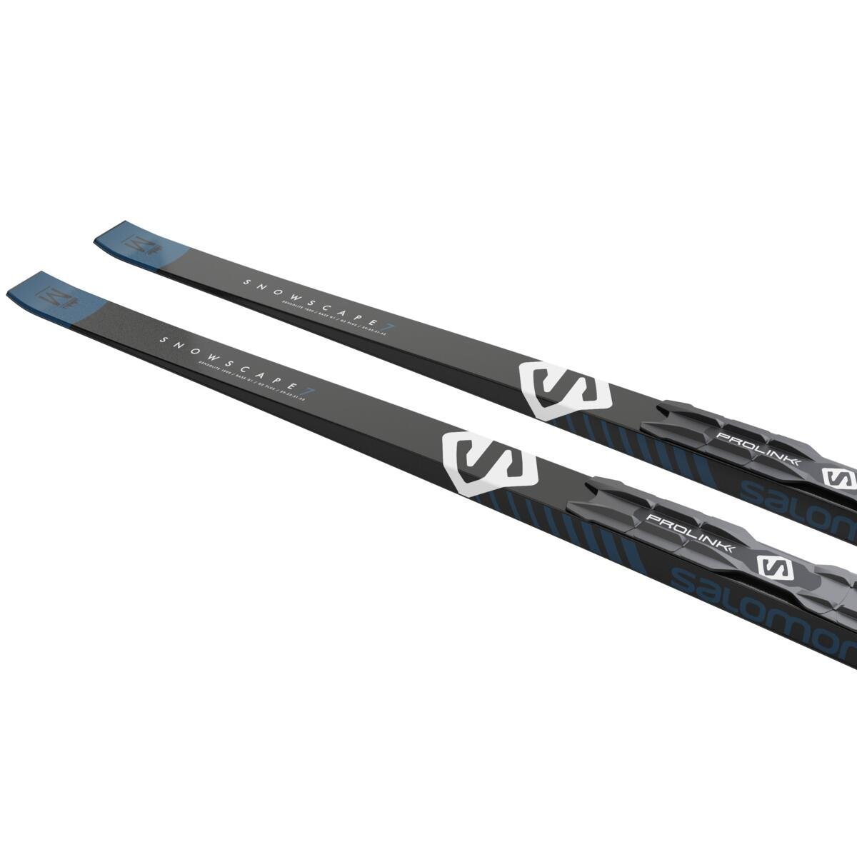 Sada bežeckých lyží Salomon SNOWSCAPE 7 M + viazanie PROLINK AUTO - modrá/čierna