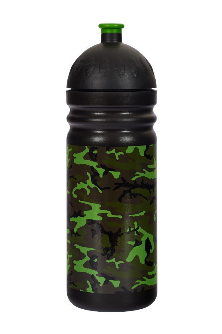 Fľaša Zdravá lahev Army (700 ml) - čierna/zelená