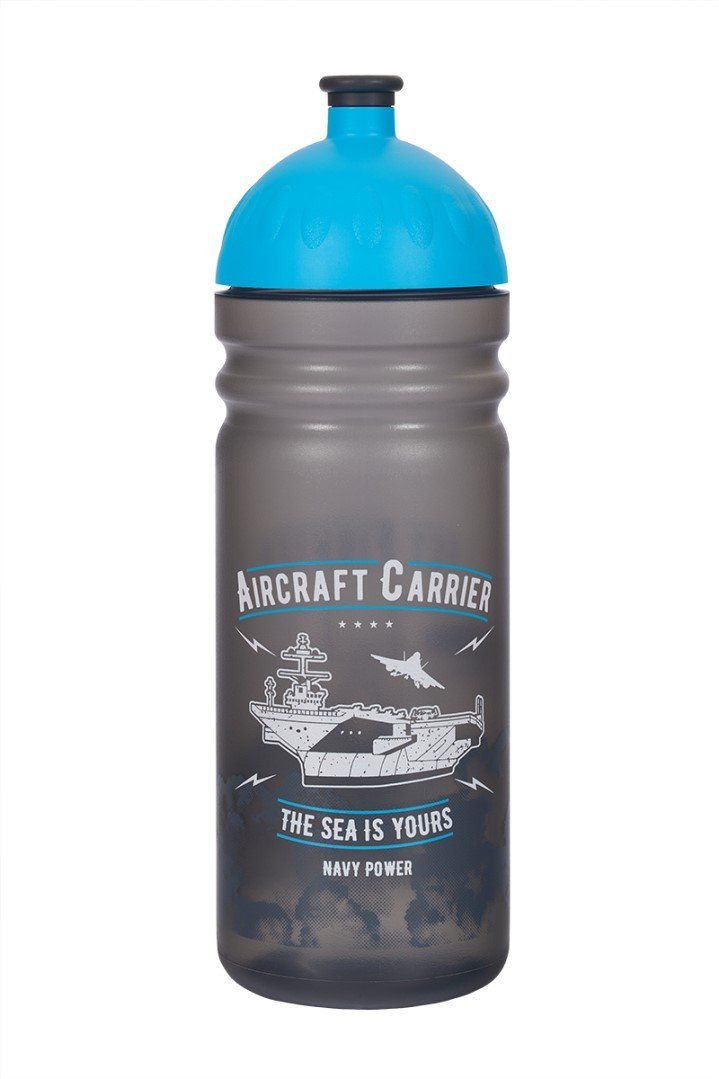 Fľaša Zdravá lahev Fighter (700 ml) - sivo-modrá