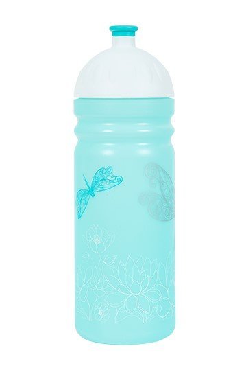 Fľaša Zdravá lahev Dragonfly (700 ml) - modrá/biela