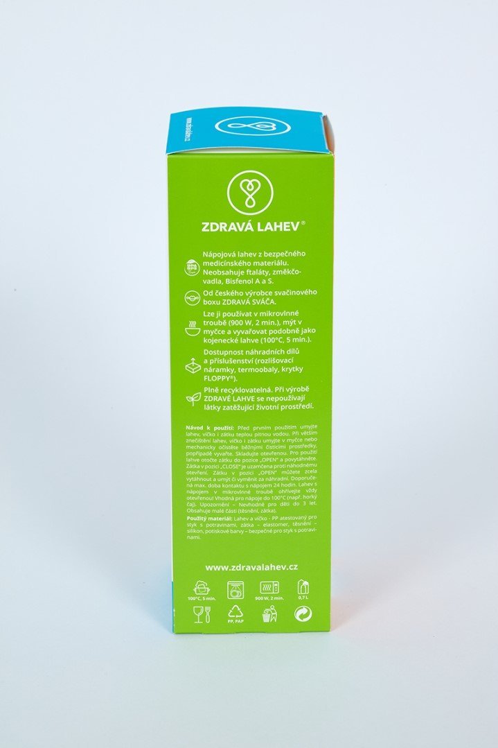 Zdravá lahev Dragonfly (700 ml) - biela/zelená