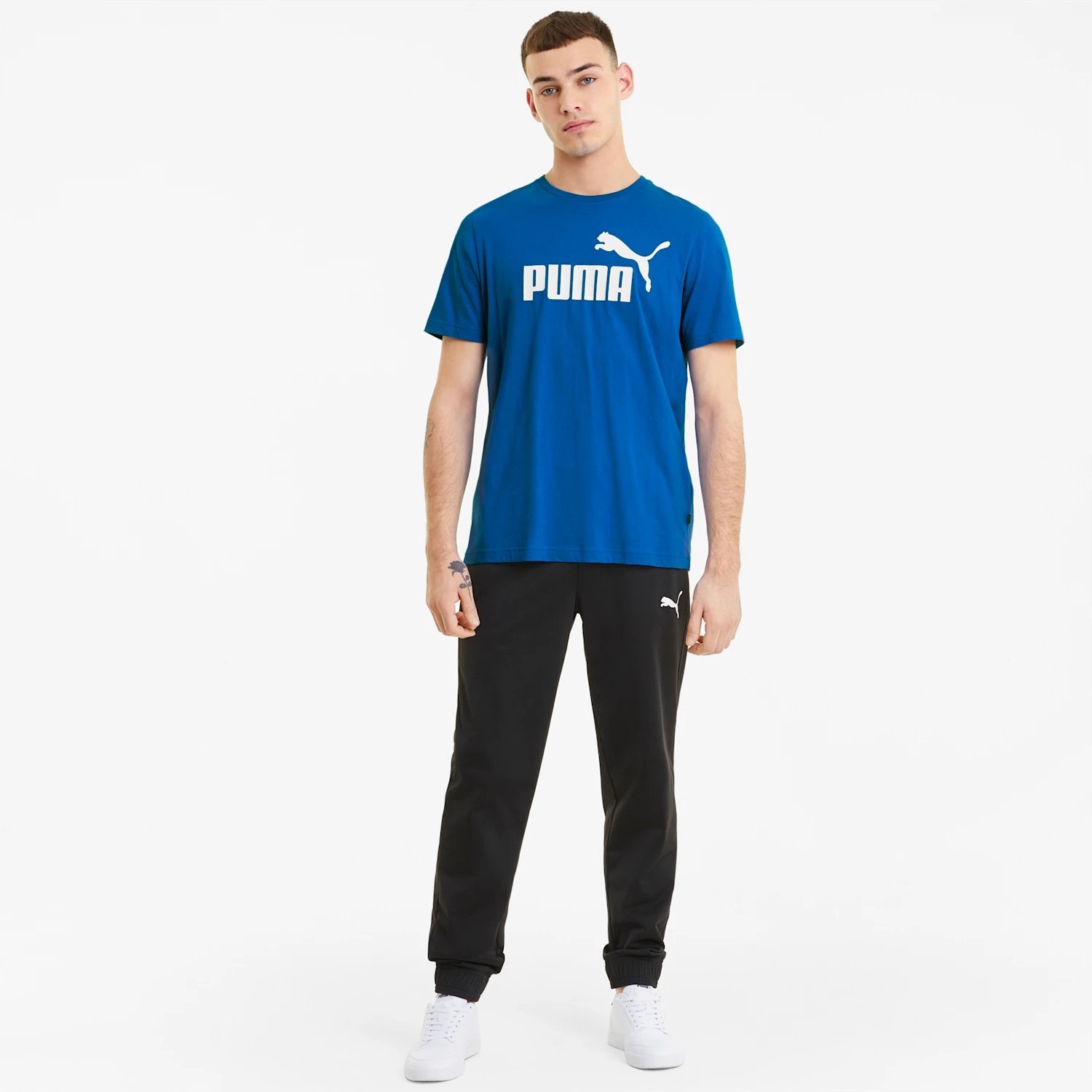 Tričko Puma ESS Logo Tee M - modrá
